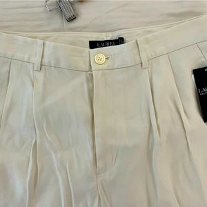 New With Tags, Ralph Lauren Linen Cuffed Pants 10